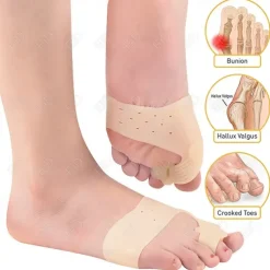 2 Pieces Silicone Gel Toes Separator Hallux Valgus Corrector Bunion Bone Ectropion Adjuster Toes Outer Foot Care