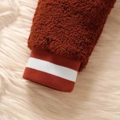 2 Pieces Toddler Boys Hoodie & Sweatpants Set Outfit Letter Long Sleeve Patchwork Set School Fashion Daily Fall Winter 4-7 Years Brown