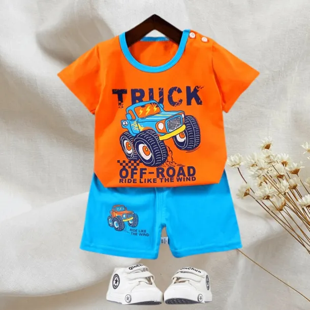 2 Pieces Toddler Boys T-shirt & Shorts Outfit Animal Cartoon Bear Short Sleeve Cotton Set Outdoor Neutral Daily Basic Summer Spring 3-7 Years Short set 30-RABBIT rabbit. Short set 35-Happy Niu Niu