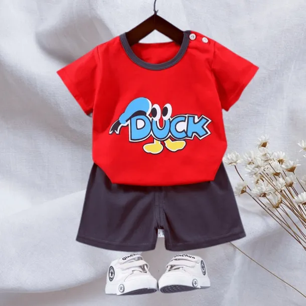 2 Pieces Toddler Boys T-shirt & Shorts Outfit Animal Cartoon Bear Short Sleeve Cotton Set Outdoor Neutral Daily Basic Summer Spring 3-7 Years Short set 30-RABBIT rabbit. Short set 35-Happy Niu Niu