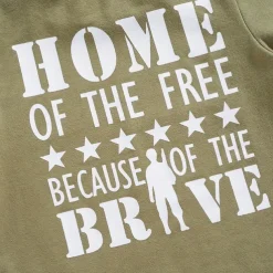 2 Pieces Toddler Boys T-shirt & Shorts Outfit Graphic Short Sleeve Set School Fashion Daily Summer Spring 3-7 Years ArmyGreen