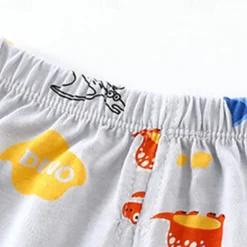2 Pieces Toddler Boys T-shirt & Shorts Outfit Cartoon Bear Stripe Short Sleeve Cotton Set Outdoor Fashion Daily Summer Spring 3-7 Years B73 B55 B64