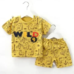 2 Pieces Toddler Boys' T-shirt & Shorts Outfit Cartoon Short Sleeve Cotton Set School Adorable Daily Summer Spring 3-7 Years B60 B73 B52