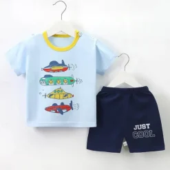2 Pieces Toddler Boys' T-shirt & Shorts Outfit Cartoon Short Sleeve Cotton Set School Adorable Daily Summer Spring 3-7 Years B60 B73 B52