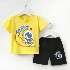 2 Pieces Toddler Boys' T-shirt & Shorts Outfit Cartoon Short Sleeve Cotton Set School Adorable Daily Summer Spring 3-7 Years B60 B73 B52
