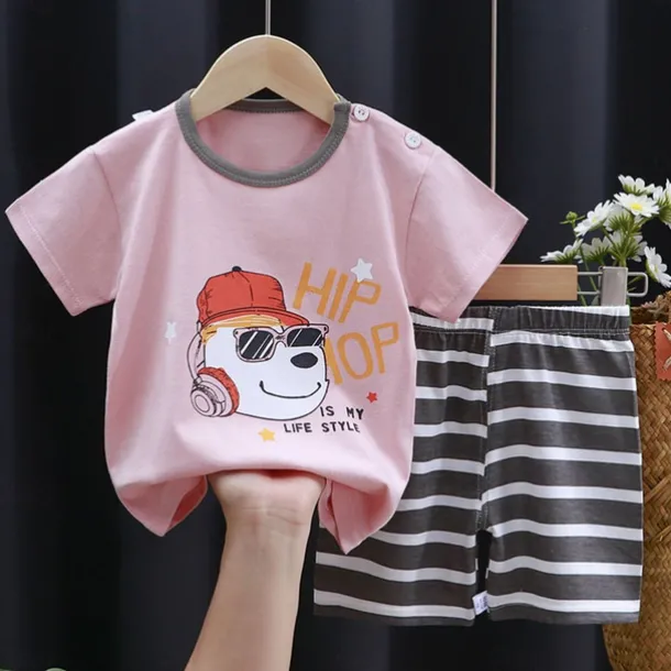 2 Pieces Toddler Boys' T-shirt & Shorts Outfit Cartoon Short Sleeve Cotton Set School Adorable Daily Summer Spring 3-7 Years B60 B73 B52