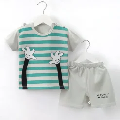 2 Pieces Toddler Boys' T-shirt & Shorts Outfit Cartoon Short Sleeve Cotton Set School Adorable Daily Summer Spring 3-7 Years B60 B73 B52
