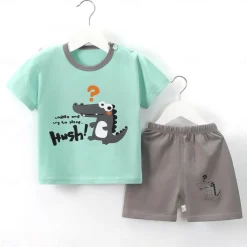 2 Pieces Toddler Boys' T-shirt & Shorts Outfit Cartoon Short Sleeve Cotton Set School Adorable Daily Summer Spring 3-7 Years B60 B73 B52