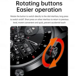 696 QW33 Smart Watch Fitness Tracker ECG PPG Bluetooth Call Reminder Android iOS IP67 46mm 1.28