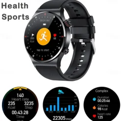 696 QW33 Smart Watch Fitness Tracker ECG PPG Bluetooth Call Reminder Android iOS IP67 46mm 1.28
