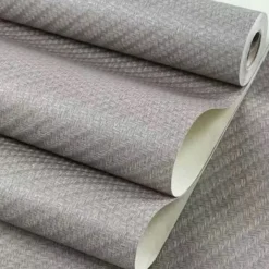 1 Roll Chinese Style Imitation Grass Cloth Woven Wallpaper for Restaurants Cafes Hotels Decorative Wallpapers Retro Nostalgic 3D Imitation Bamboo Linen Wallpaper Non Self-adhesive 950x53cm/374x20inch