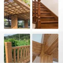 1 Roll Rubber Imitation Wood Grain Pattern Paint Roller, DIY Paint Texture Pigment Printing Wall Painting Roller With Handle, Home Tool