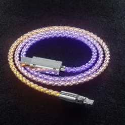 180° Rotatable RGB Lighting Charging Cable 6A 120W Super Fast Charging Cable USB A RGB Gradient Charge Line for Iphone HUAWEI Xiaomi