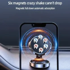720° Rotating Magnetic Car Phone Holder Foldable Universal Stand For IPhone GPS