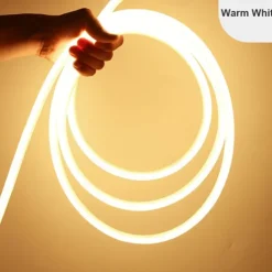 360 Round Neon Led Light Strip 220V-240V Tube Flexible Rope Lights Waterproof Holiday Home Decoration for Indoors Outdoors DIY Decor