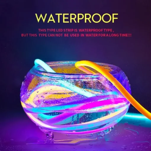 360 Round Neon Led Light Strip 220V-240V Tube Flexible Rope Lights Waterproof Holiday Home Decoration for Indoors Outdoors DIY Decor