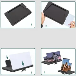 14 Screen Magnifier For Cell Phone Portable 3D HD Magnifying Projector Screen Enlarger For Movies Short Videos Gaming