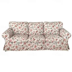 3 Seat Sofa Cover, 100 Cotton Couch Cover with 3 Cushion Cover and 3 Backrest Cover, Slipcover Washable Furniture Protector LITB PRIME cover Ektcover