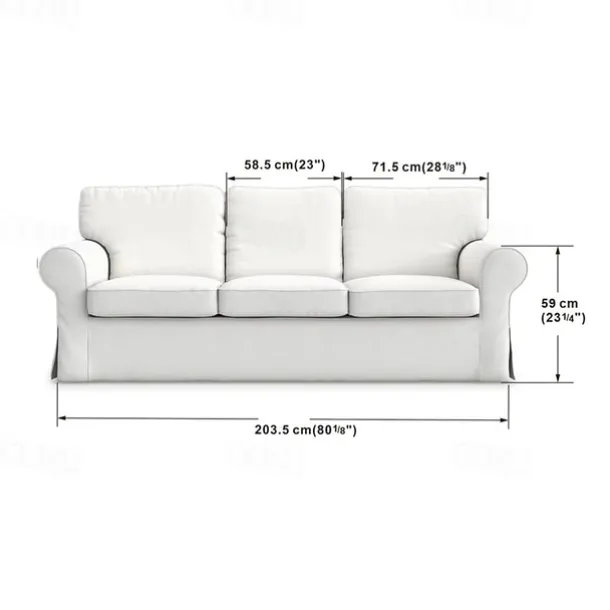 3 Seat Sofa Cover Couch Cover with 3 Cushion Cover and 3 Backrest Cover, Burgundy Red Slipcover Washable Furniture Protector LITB PRIME cover Ektcover