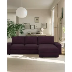 3 Seater 4 Seater Sofa Cover L Shaped with Armrests Solid Color Quilted Polyester Slipcovers KIVcover LITB PRIME cover