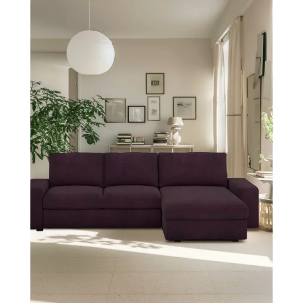 3 Seater 4 Seater Sofa Cover L Shaped with Armrests Solid Color Quilted Polyester Slipcovers KIVcover LITB PRIME cover