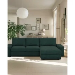 3 Seater 4 Seater Sofa Cover L Shaped with Armrests Solid Color Quilted Polyester Slipcovers KIVcover LITB PRIME cover