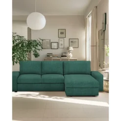 3 Seater 4 Seater Sofa Cover L Shaped with Armrests Solid Color Quilted Polyester Slipcovers KIVcover LITB PRIME cover