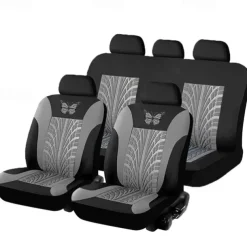 5 Seats Car Seat Cover Full Set Fully Surrounded Car Seat Cover Car Interior Washable Breathable Comfortable Butterfly Pattern Embroidery Car Seat Cover