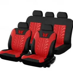 5 Seats Car Seat Cover Full Set Fully Surrounded Car Seat Cover Car Interior Washable Breathable Comfortable Butterfly Pattern Embroidery Car Seat Cover