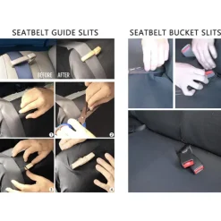 5 Seats Car Seat Cover Full Set Fully Surrounded Car Seat Cover Car Interior Washable Breathable Comfortable Butterfly Pattern Embroidery Car Seat Cover