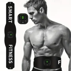 1 Set Abdominal Muscle Stimulator Muscle Toner Portable Electric EMS Muscle Trainer Intelligent Wireless Fitness Device For Men And Women Abdominal Home Office Exercise Abdominal Muscle Exerciser