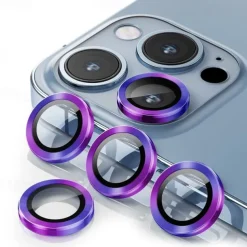 1 Set Camera Lens Protector For Apple iPhone 16 iPhone 15 Pro Max Plus iPhone 14 Pro Max iPhone 13 iPhone 12 Aluminum alloy Anti-Fingerprint Diamond Glitter Shine Scratch Proof