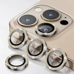 1 Set Camera Lens Protector For Apple iPhone 16 iPhone 15 Pro Max Plus iPhone 14 Pro Max iPhone 13 iPhone 12 Aluminum alloy Anti-Fingerprint Diamond Glitter Shine Scratch Proof