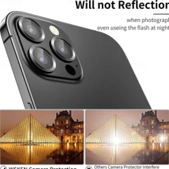 1 Set Camera Lens Protector For Apple iPhone 16 iPhone 15 Pro Max Plus iPhone 14 Pro Max iPhone 13 iPhone 12 Aluminum alloy Anti-Fingerprint Diamond Glitter Shine Scratch Proof