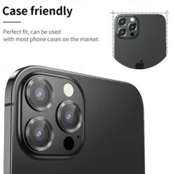 1 Set Camera Lens Protector For Apple iPhone 16 iPhone 15 Pro Max Plus iPhone 14 Pro Max iPhone 13 iPhone 12 Aluminum alloy Anti-Fingerprint Diamond Glitter Shine Scratch Proof
