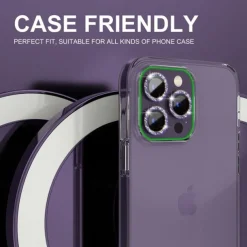 1 Set Camera Lens Protector For Apple iPhone 16 iPhone 15 Pro Max Plus iPhone 14 13 12 11 Pro Max Plus Mini SE Aluminum alloy 9H Hardness Anti-Fingerprint Diamond Scratch Proof