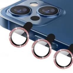1 Set Camera Lens Protector For Apple iPhone 16 iPhone 15 Pro Max Plus iPhone 14 13 12 11 Pro Max Mini SE X XR XS Max 8 7 Plus Tempered Glass 9H Hardness Anti-Fingerprint High Definition Diamond