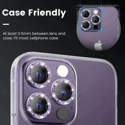 1 Set Camera Lens Protector For Apple iPhone 16 iPhone 15 Pro Max Plus iPhone 14 13 12 11 Pro Max Mini SE X XR XS Max 8 7 Plus Tempered Glass 9H Hardness Anti-Fingerprint High Definition Diamond