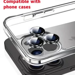 1 Set Camera Lens Protector For Apple iPhone 16 iPhone 15 Pro Max Plus iPhone 14 13 12 11 Pro Max Mini SE X XR XS Max 8 7 Plus Tempered Glass 9H Hardness Anti-Fingerprint High Definition Diamond
