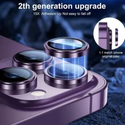 1 Set Camera Lens Protector For Apple iPhone 16 15 14 Pro Max Plus iPhone 16 iPhone 15 Pro Max Plus Tempered Glass 9H Hardness Anti Bubbles Anti-Fingerprint High Definition Explosion Proof