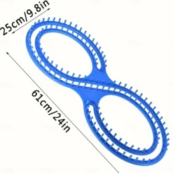 1 Set Deluxe Knitting Loom Kit - Create Beautiful Hats, Scarves, Shawls, Sweaters, Socks, and Blankets with Ease - DIY Yarn Craft Kit with Hooks, Available in Pink and Blue Colors