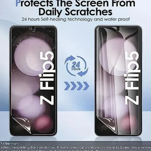 1 Set Screen Protector Back Screen Protector For Samsung Galaxy Z Flip 7 Z Flip 6 Z Flip 5 Tempered Glass TPU Hydrogel TPU 9H Hardness Anti Bubbles Anti-Fingerprint High Definition Ultra Thin