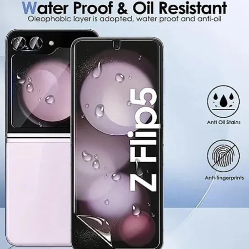 1 Set Screen Protector Back Screen Protector For Samsung Galaxy Z Flip 7 Z Flip 6 Z Flip 5 Tempered Glass TPU Hydrogel TPU 9H Hardness Anti Bubbles Anti-Fingerprint High Definition Ultra Thin