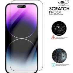 3 Sets Screen Protector + Camera Lens Protector For Apple iPhone 16 iPhone 15 14 Pro Max Tempered Glass Privacy Anti-Spy 9H Hardness Anti Bubbles Anti-Fingerprint Scratch Proof