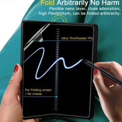 3 Sets Screen Protector + Camera Lens Protector For Samsung Galaxy Z Fold 7 Z Fold 6 Z Fold 5 Z Fold 4 Z Fold 3 TPU Hydrogel 9H Hardness Self-healing Anti-Fingerprint High Definition 3D Touch