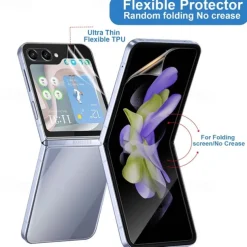 2 Sets Screen Protector + Camera Lens Protector Back Screen Protector For Samsung Galaxy Z Flip 7 Z Flip 6 Z Flip 5 TPU Hydrogel Anti Bubbles Anti-Fingerprint High Definition Ultra Thin Scratch Proof