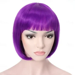 10 Short Straight Hair Flapper Cosplay Costume Bob Wig Halloween Wig St.Patrick's Day Wigs