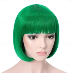 10 Short Straight Hair Flapper Cosplay Costume Bob Wig Halloween Wig St.Patrick's Day Wigs