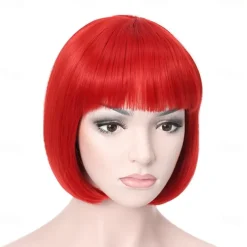 10 Short Straight Hair Flapper Cosplay Costume Bob Wig Halloween Wig St.Patrick's Day Wigs