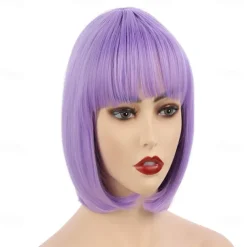 10 Short Straight Hair Flapper Cosplay Costume Bob Wig Halloween Wig St.Patrick's Day Wigs